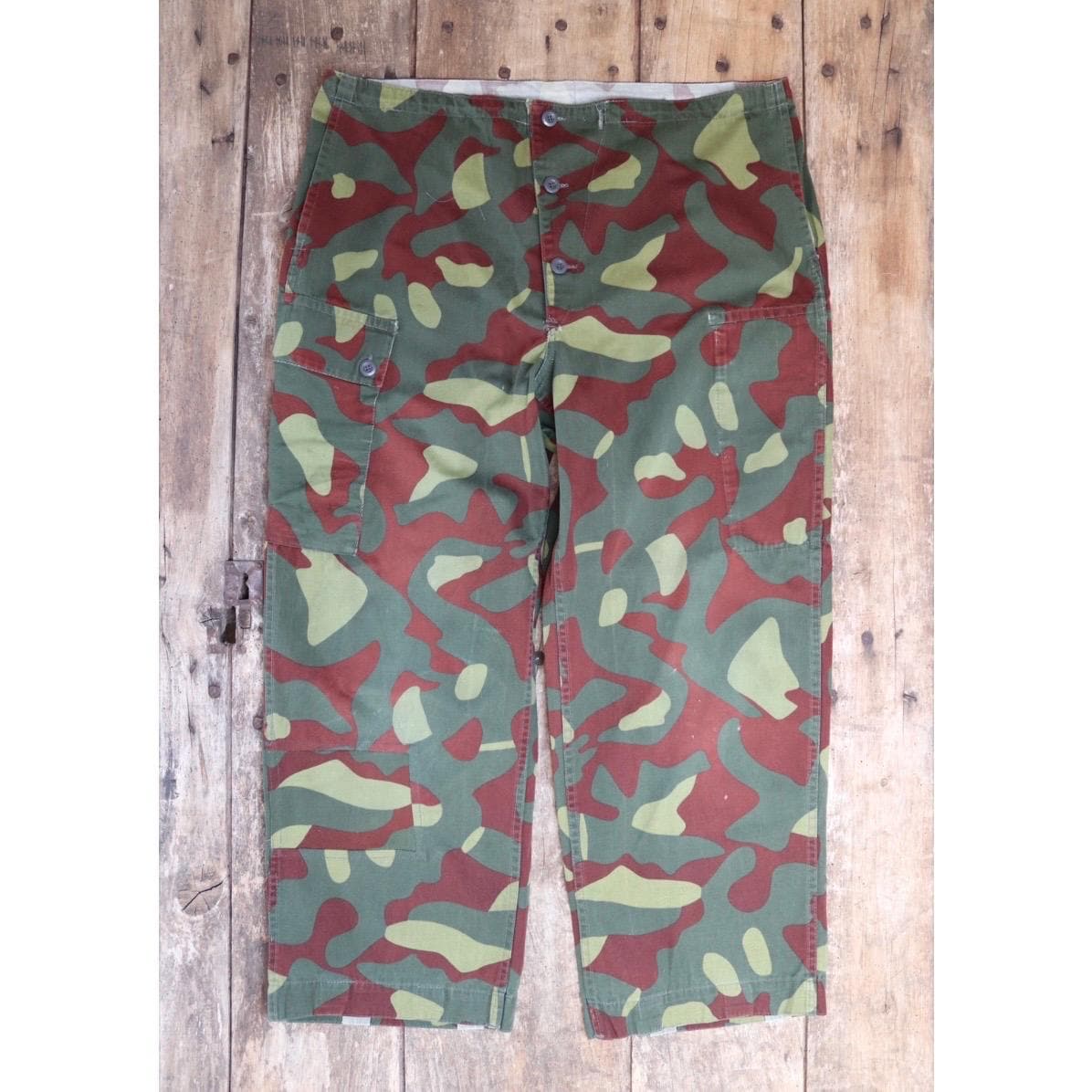 Vintage 1980s Finnish M62 camo trousers - windproof paratrooper pants - 40” x 27”