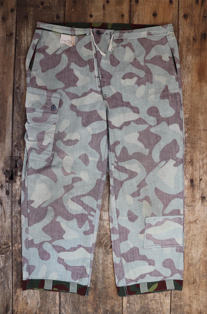 Vintage 1980s Finnish M62 camo trousers - windproof paratrooper pants - 40” x 27”