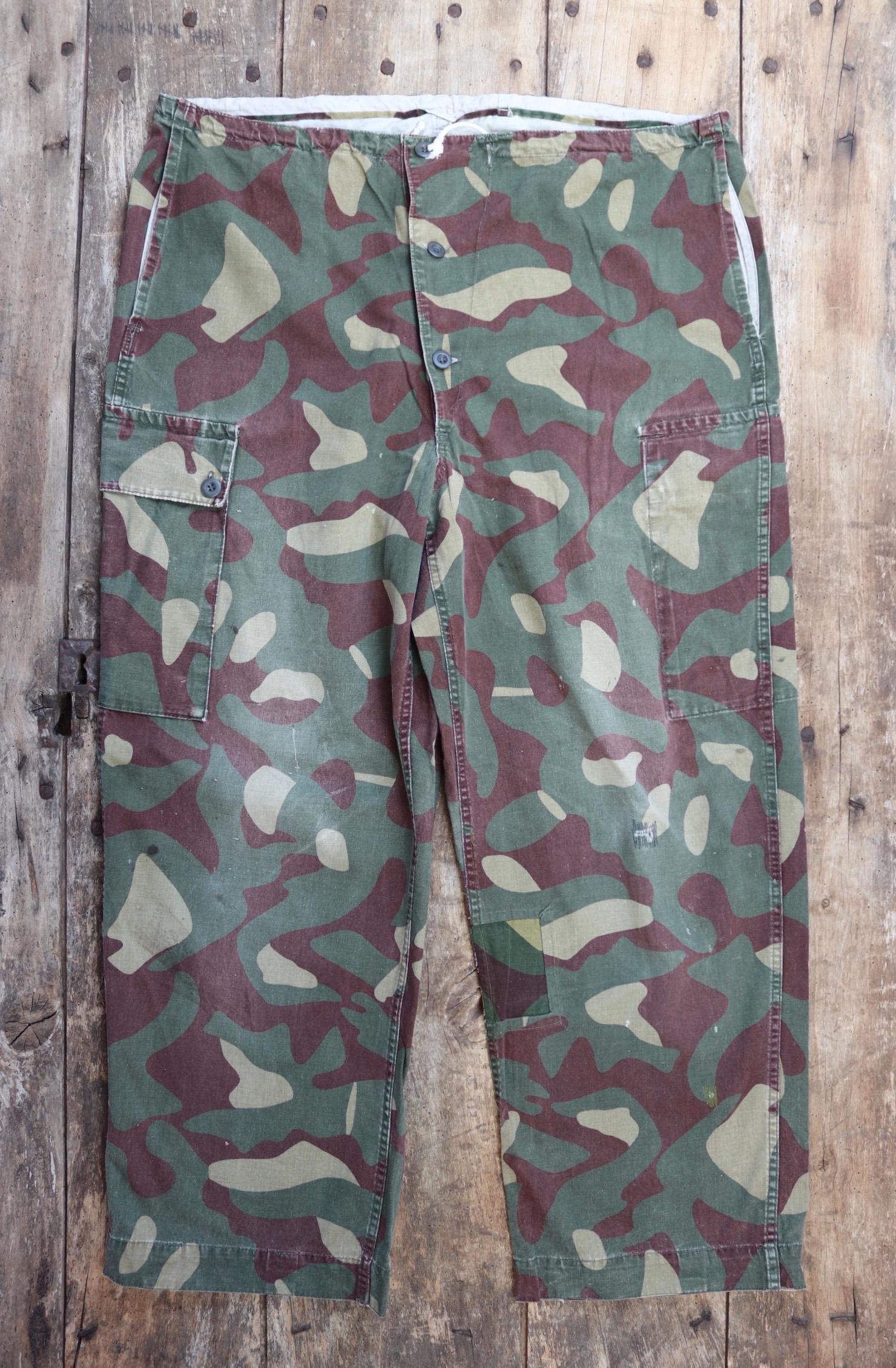Vintage 1960s Finnish M62 camo trousers - windproof paratrooper pants - 41” x 29”