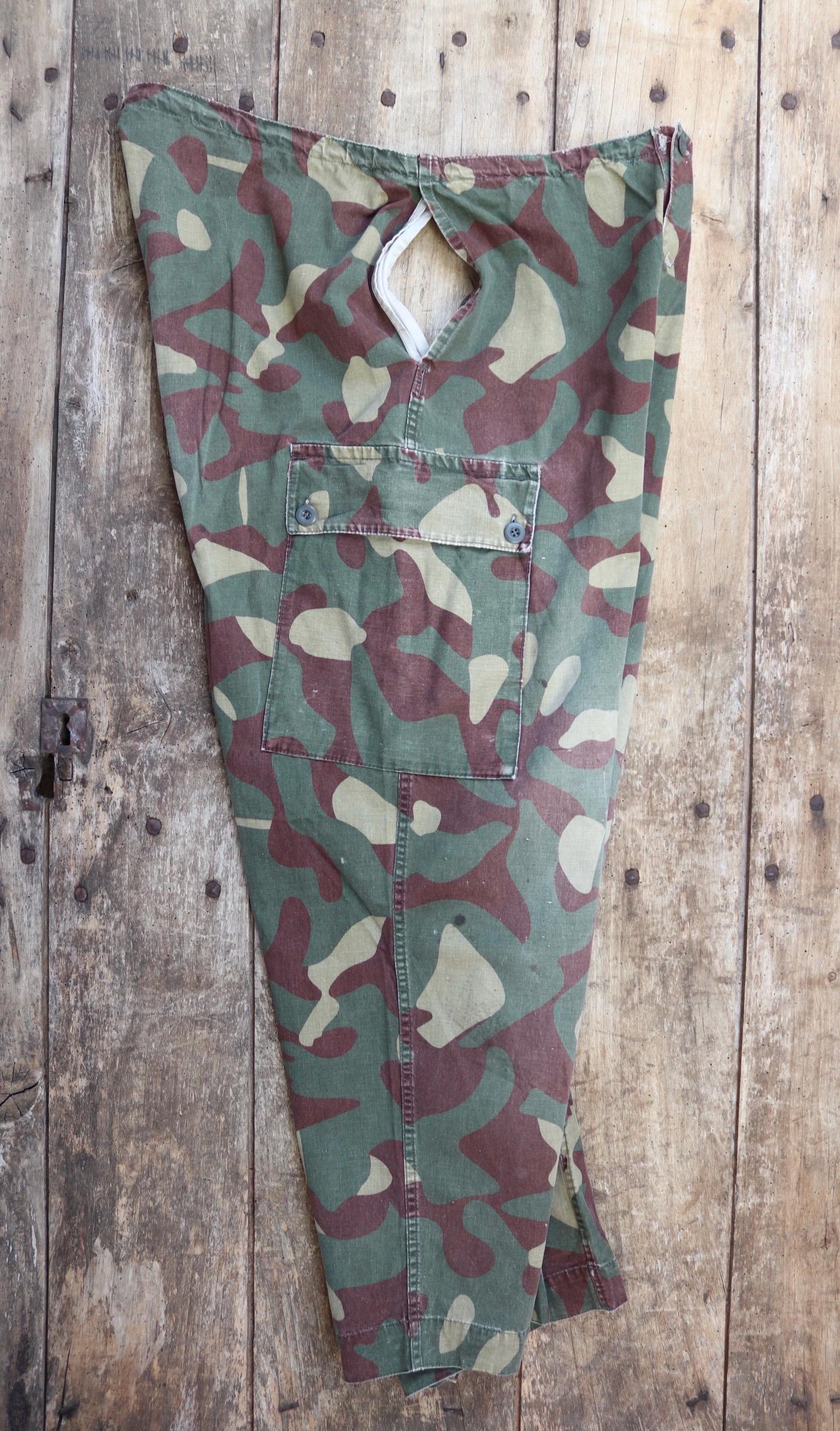 Vintage 1960s Finnish M62 camo trousers - windproof paratrooper pants - 41” x 29”