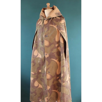 Vintage Hungarian military Zeltbahn cape - camouflage poncho - LARP
