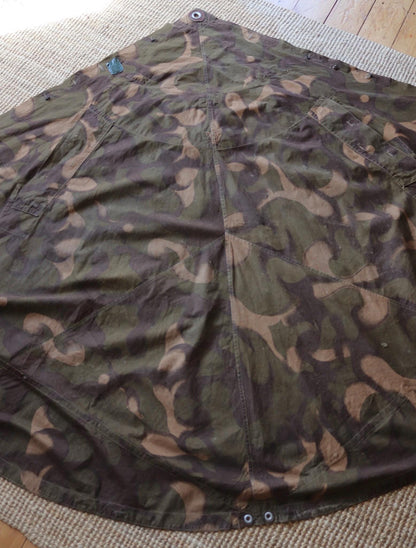 Vintage Hungarian military Zeltbahn cape - camouflage poncho - LARP