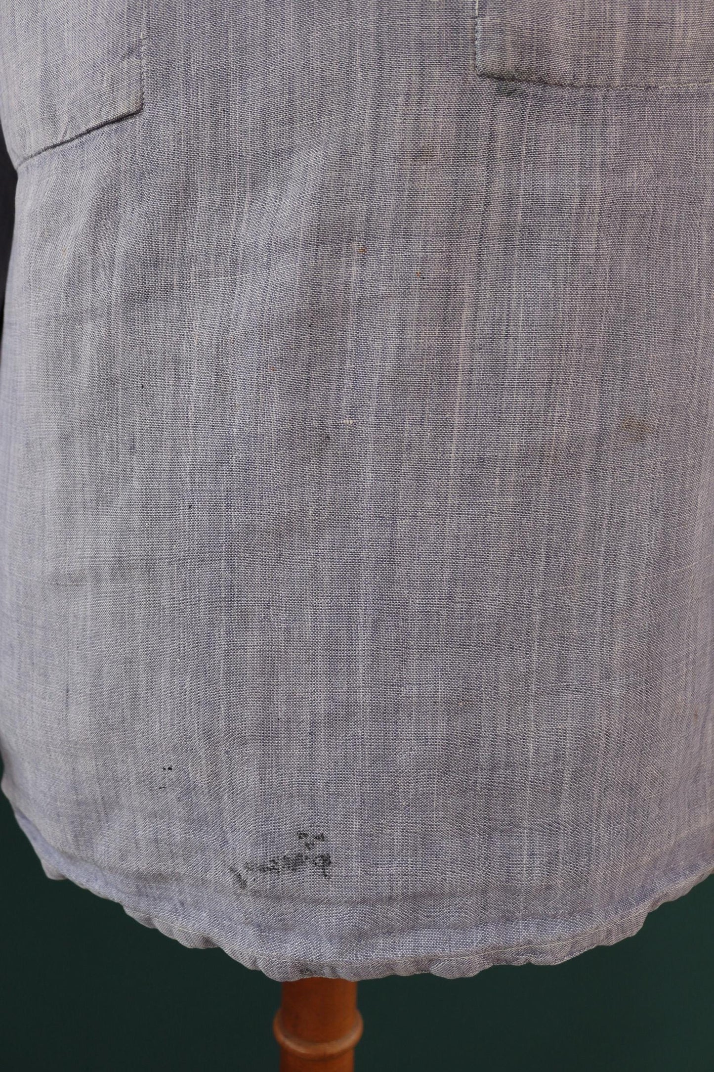 Vintage 1960s French linen saillor shirt - military workwear - 42" chest