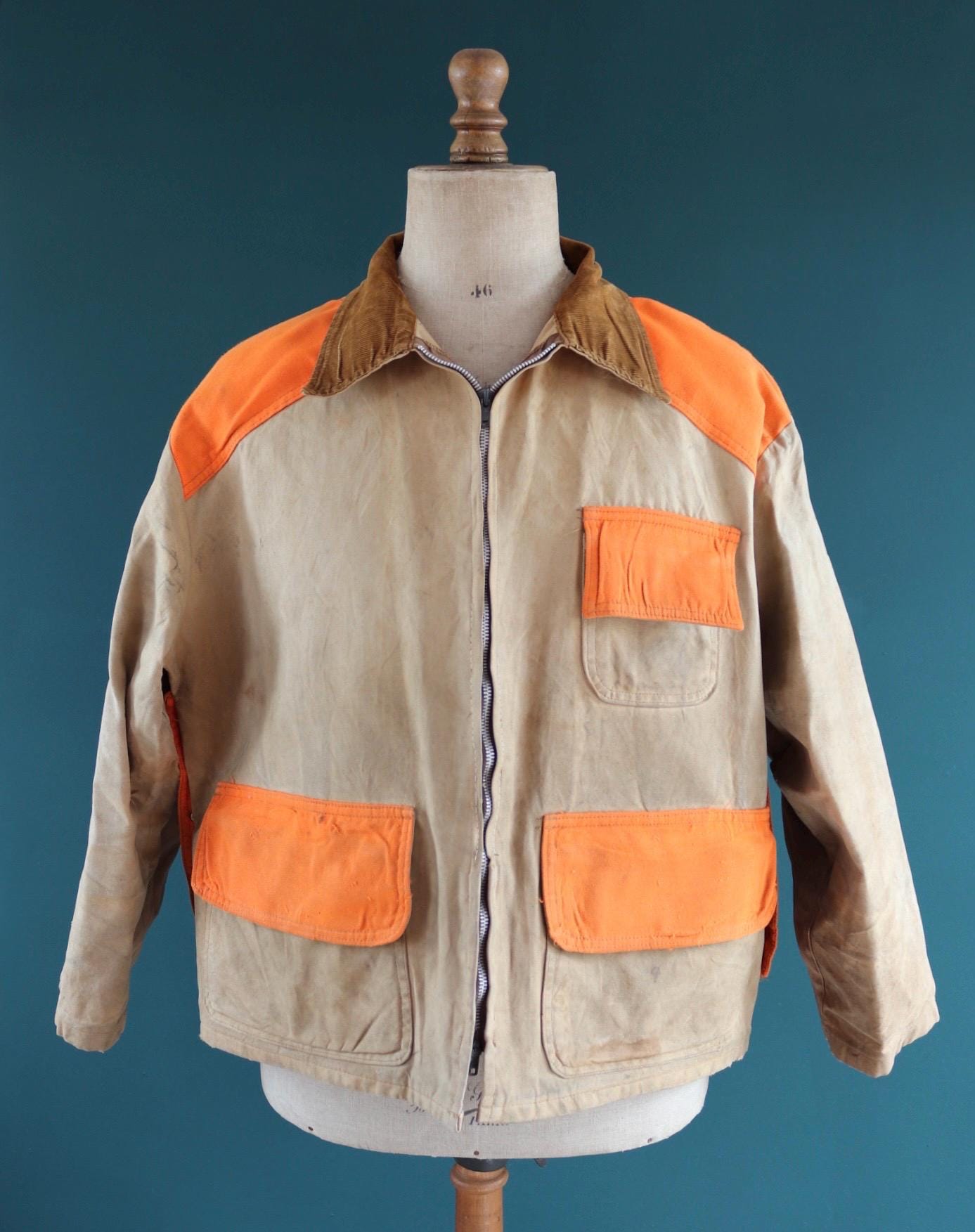 Vintage canvas hunting jacket - American workwear - 50" chest