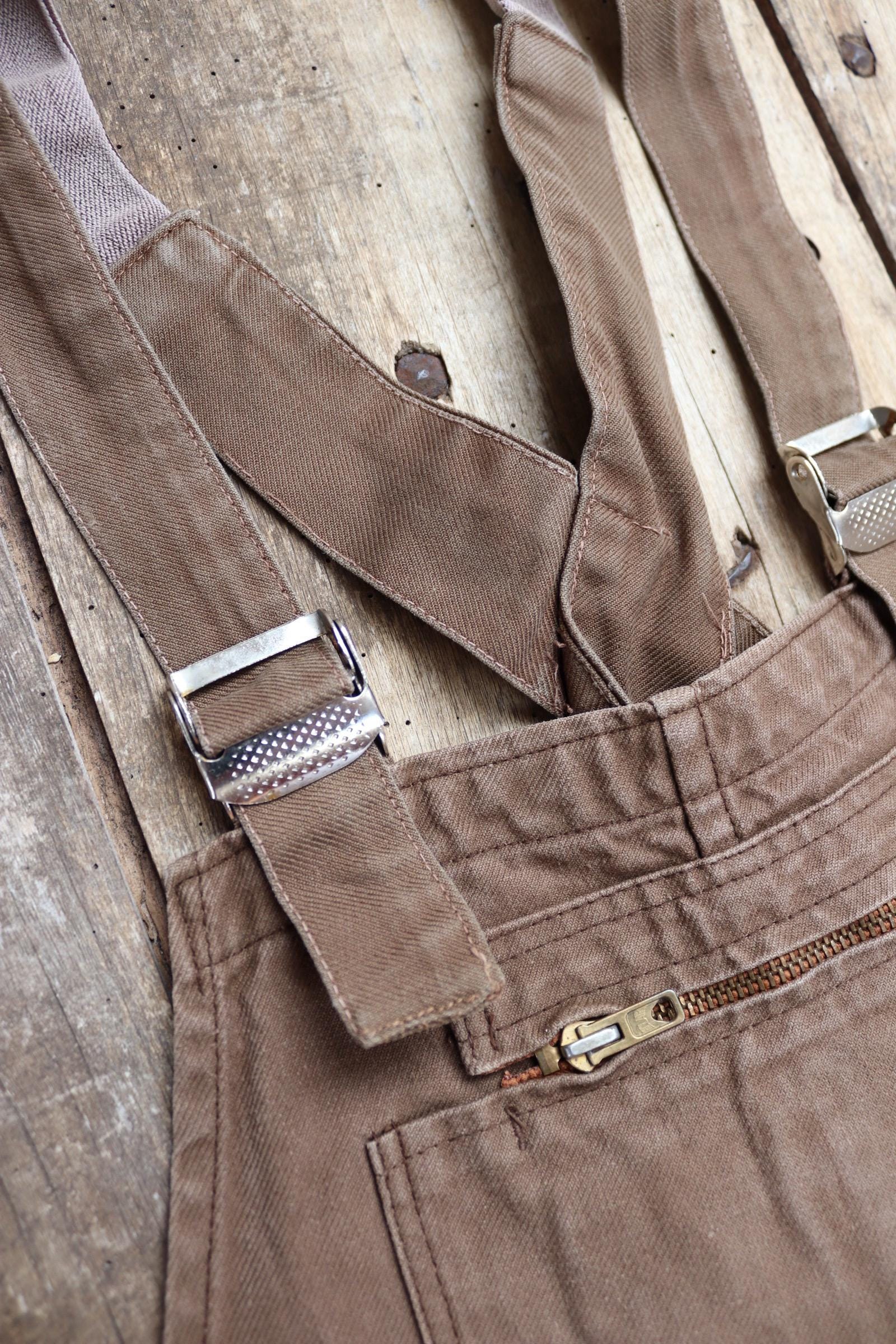 Vintage 1960s French workwear overalls - Vetra dungarees - 36” x 26”