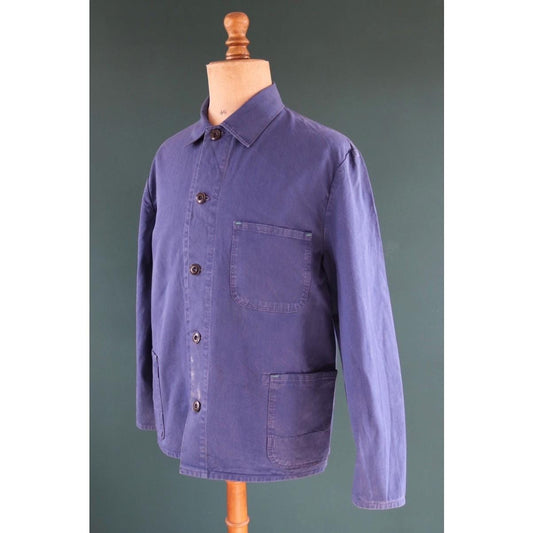Vintage chore coat - cotton twill workwear jacket - 47” chest