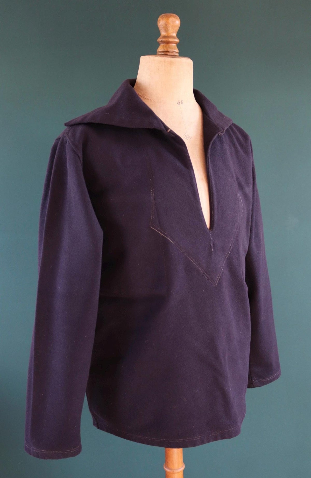 Vintage 1930s French wool sailor shirt - Au Petit Matelot - 46" chest