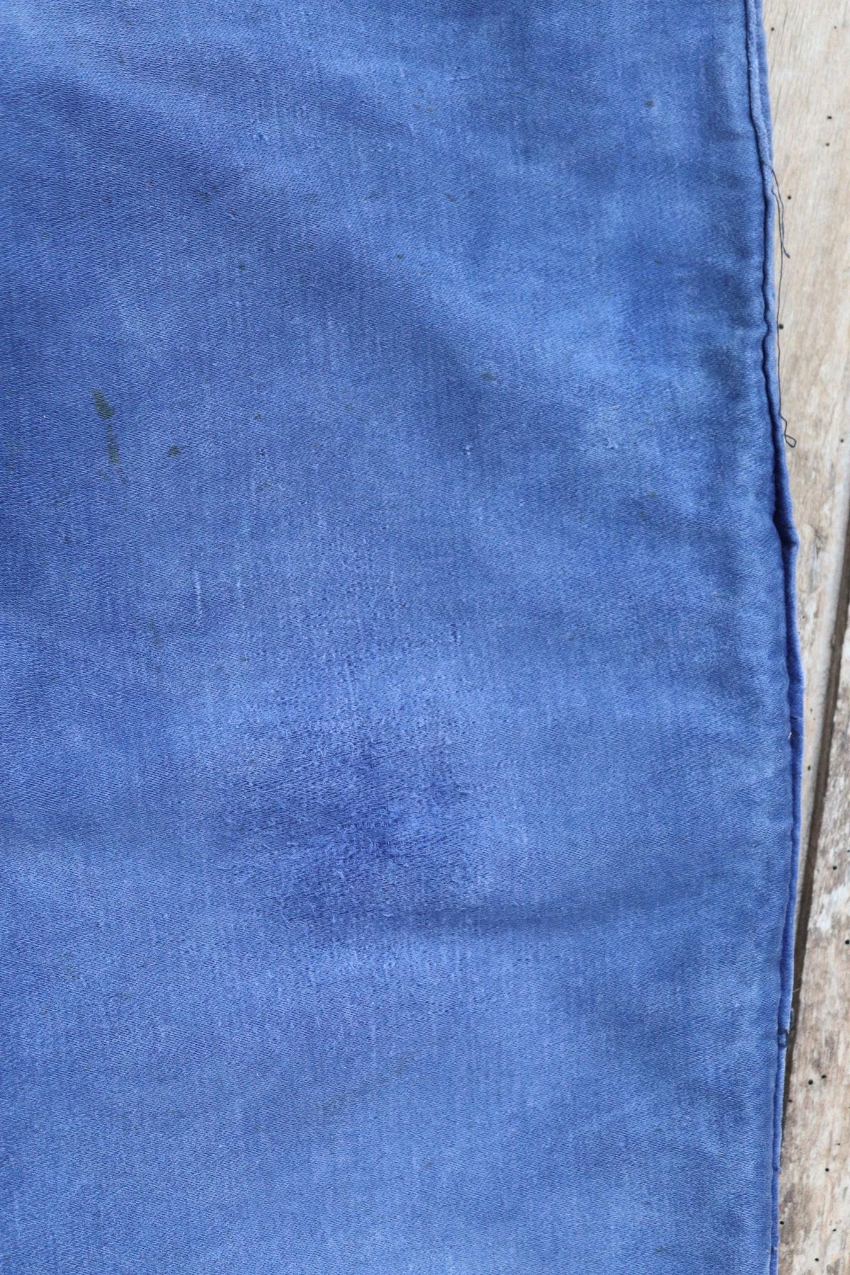 Vintage 1960s French workwear trousers - blue moleskin chore pants - 31” x 27”