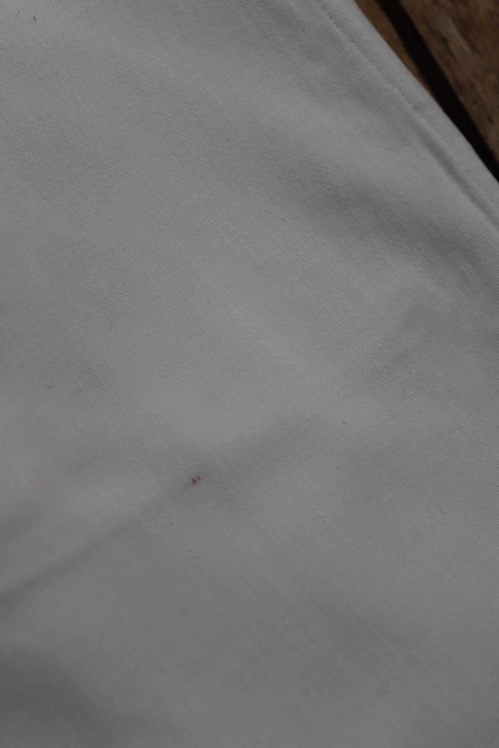 Vintage 1940s French white cotton naval trousers - Marine Nationale - 33” x 30” - riviera beach