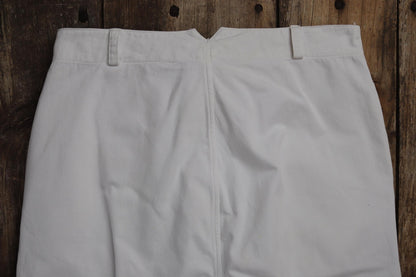 Vintage 1940s French white cotton naval trousers - Marine Nationale - 33” x 30” - riviera beach