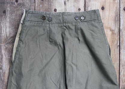 Vintage 1940s US army M43 trousers - womens military pants - original WW2 clothing - 28" x 27"