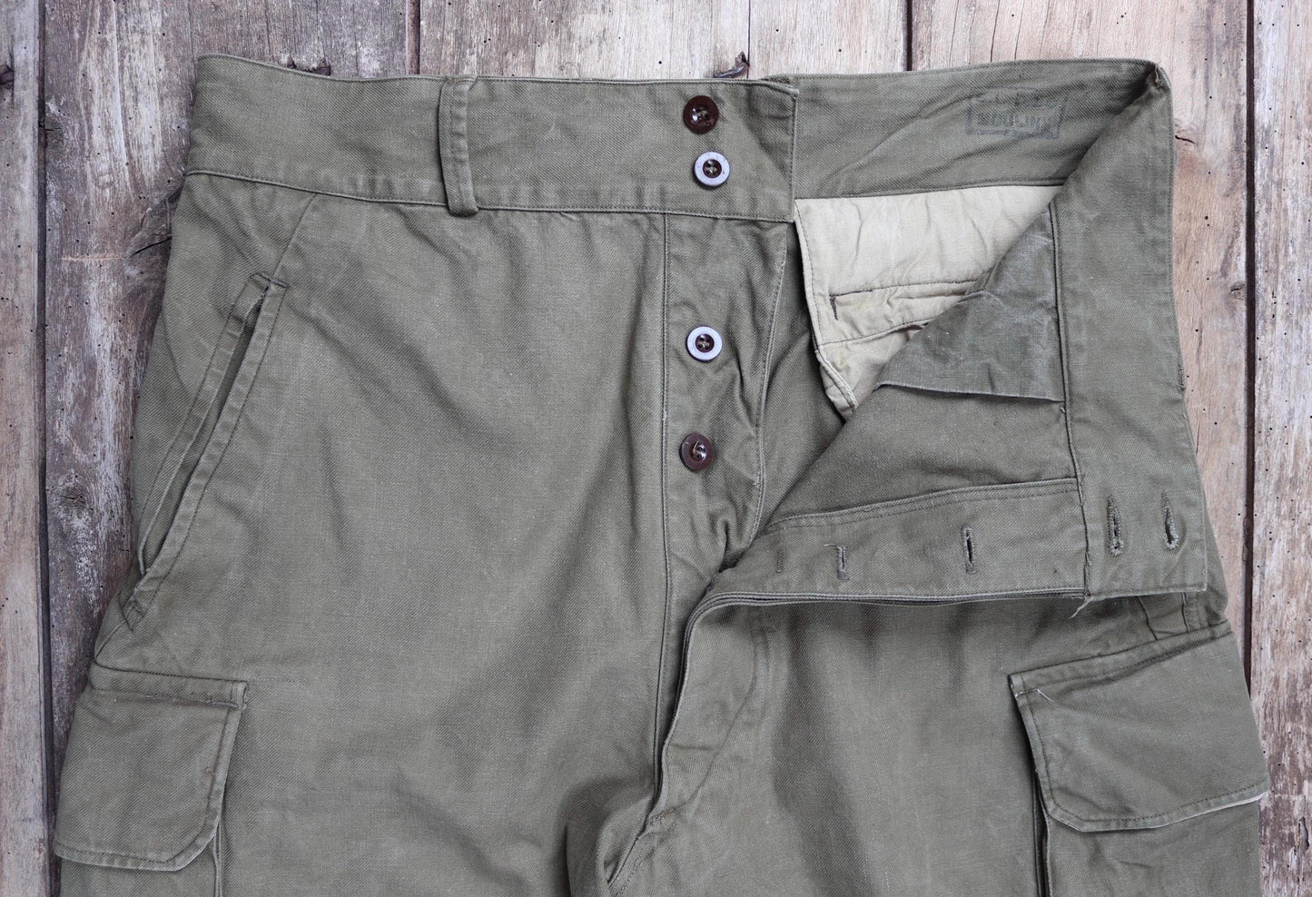 Vintage 1940s French M47 utility pants - military workwear - 37” x 29”
