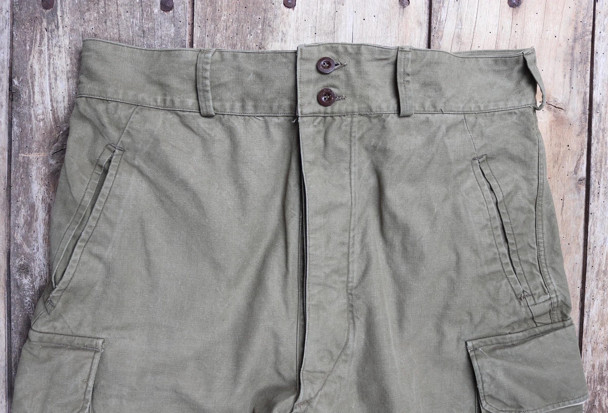 Vintage 1940s French M47 utility pants - military workwear - 37” x 29”