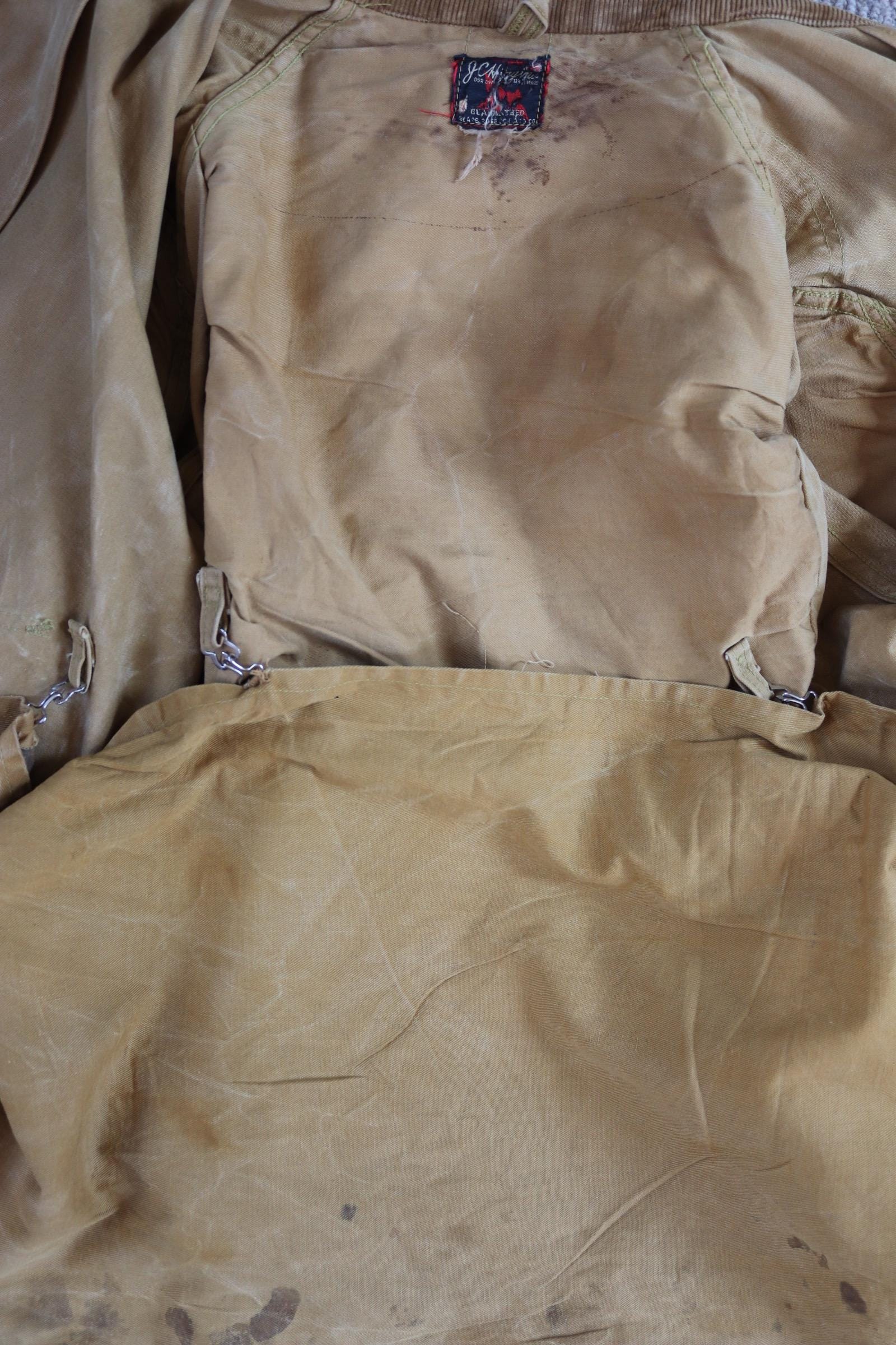 Vintage 1950s canvas hunting jacket - JC Higgins - American workwear - chore coat - 52" chest