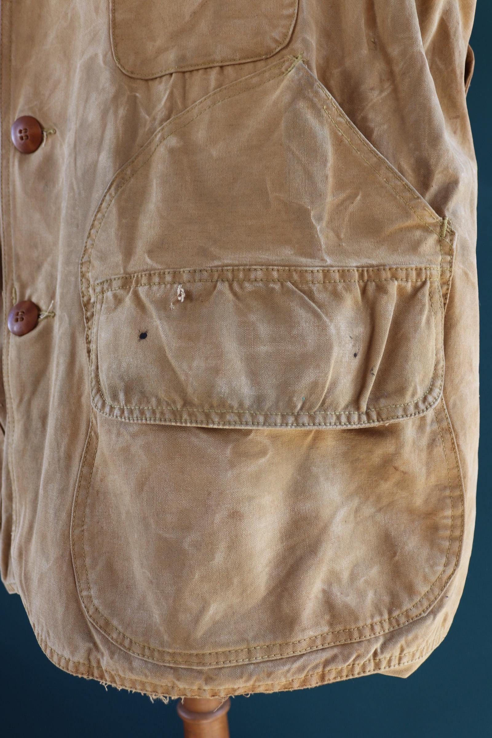 Vintage 1950s canvas hunting jacket - JC Higgins - American workwear - chore coat - 52" chest