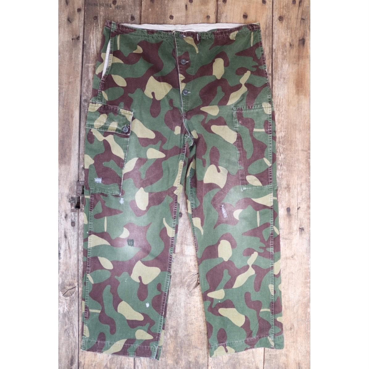 Vintage 1980s Finnish M62 camo trousers - windproof paratrooper pants - 39” x 29”