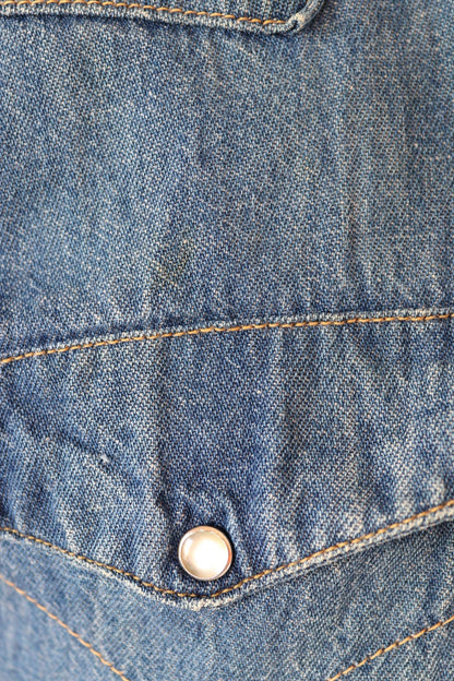 Vintage 1970s denim cowboy shirt - Penney’s Ranchcraft - Western style - 38" chest
