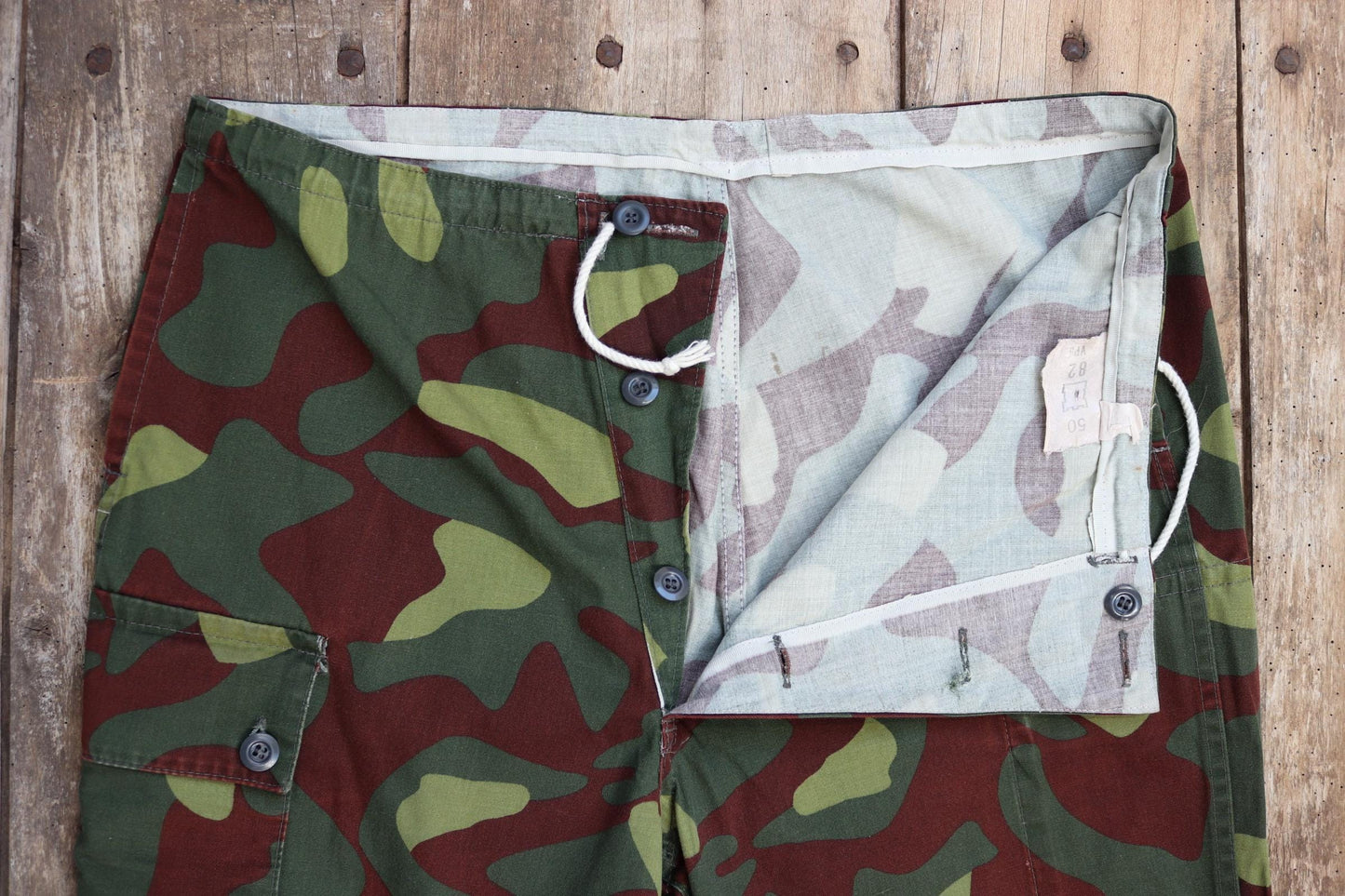 Vintage 1980s Finnish M62 camo trousers - windproof paratrooper pants - 37” x 27”