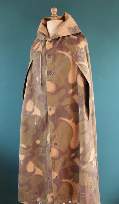 Vintage Hungarian military Zeltbahn cape - camouflage poncho - LARP