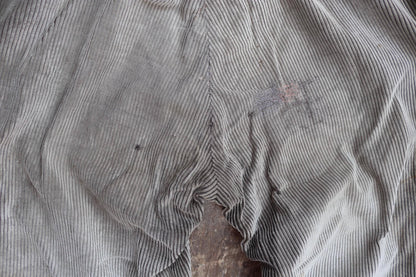 Vintage 1930s French workwear trousers - 1940s brown corduroy chore pants - buckle back - 36” x 28”
