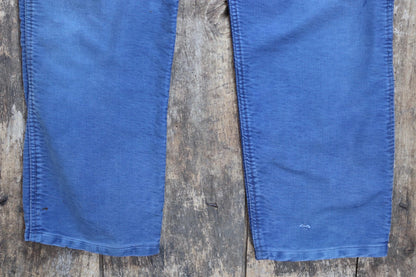 Vintage 1950s French moleksin overalls - workwear dungarees - 37” x 27”