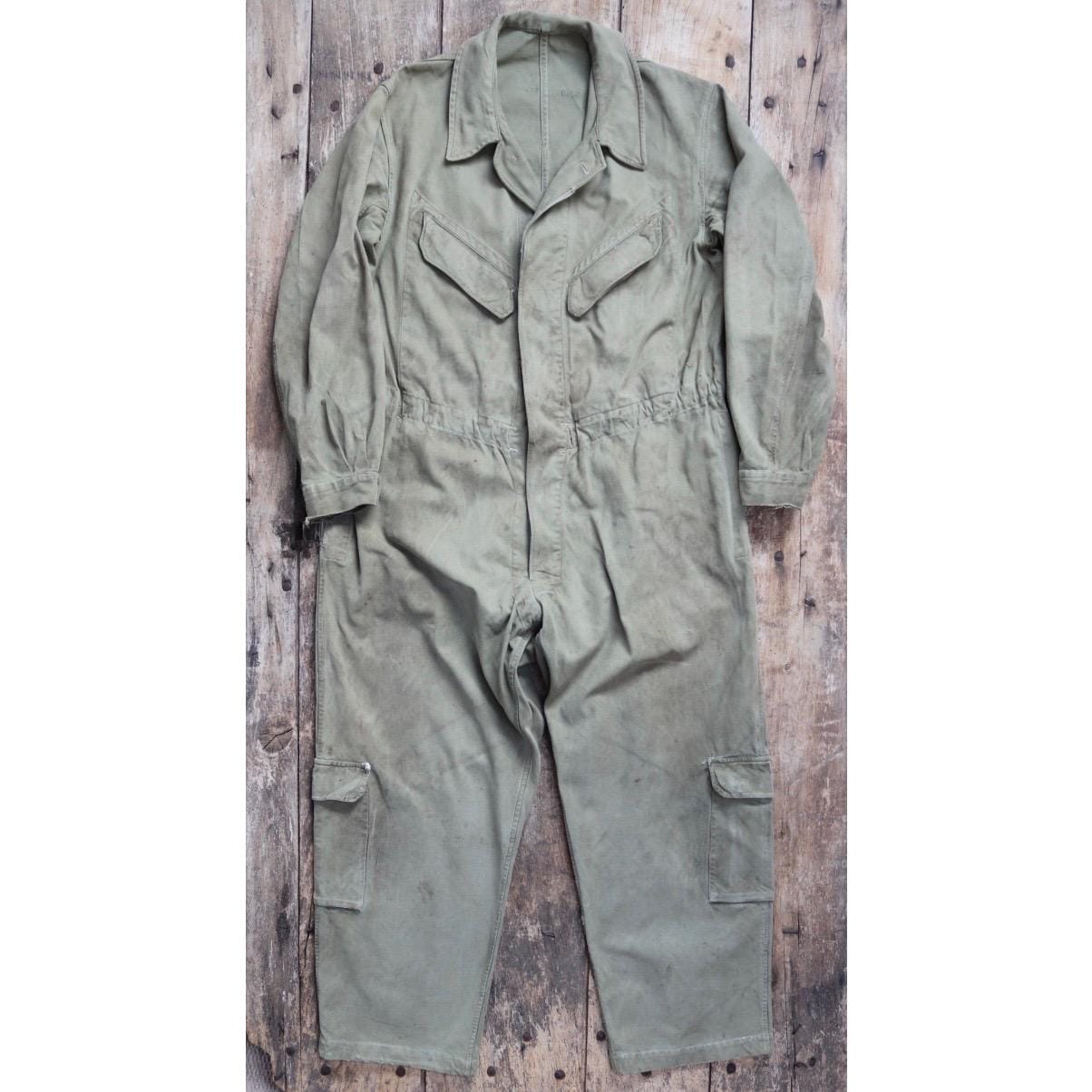 Vintage 1950s French M50 military coveralls - workwear overalls - army mechanic - 47” x 42” x 28”