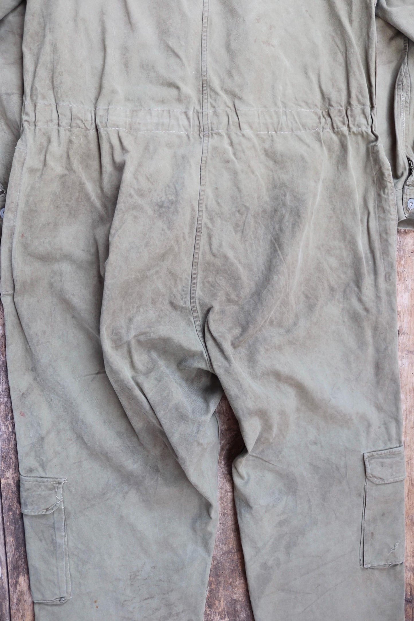Vintage 1950s French M50 military coveralls - workwear overalls - army mechanic - 47” x 42” x 28”