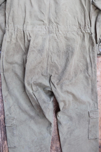 Vintage 1950s French M50 military coveralls - workwear overalls - army mechanic - 47” x 42” x 28”