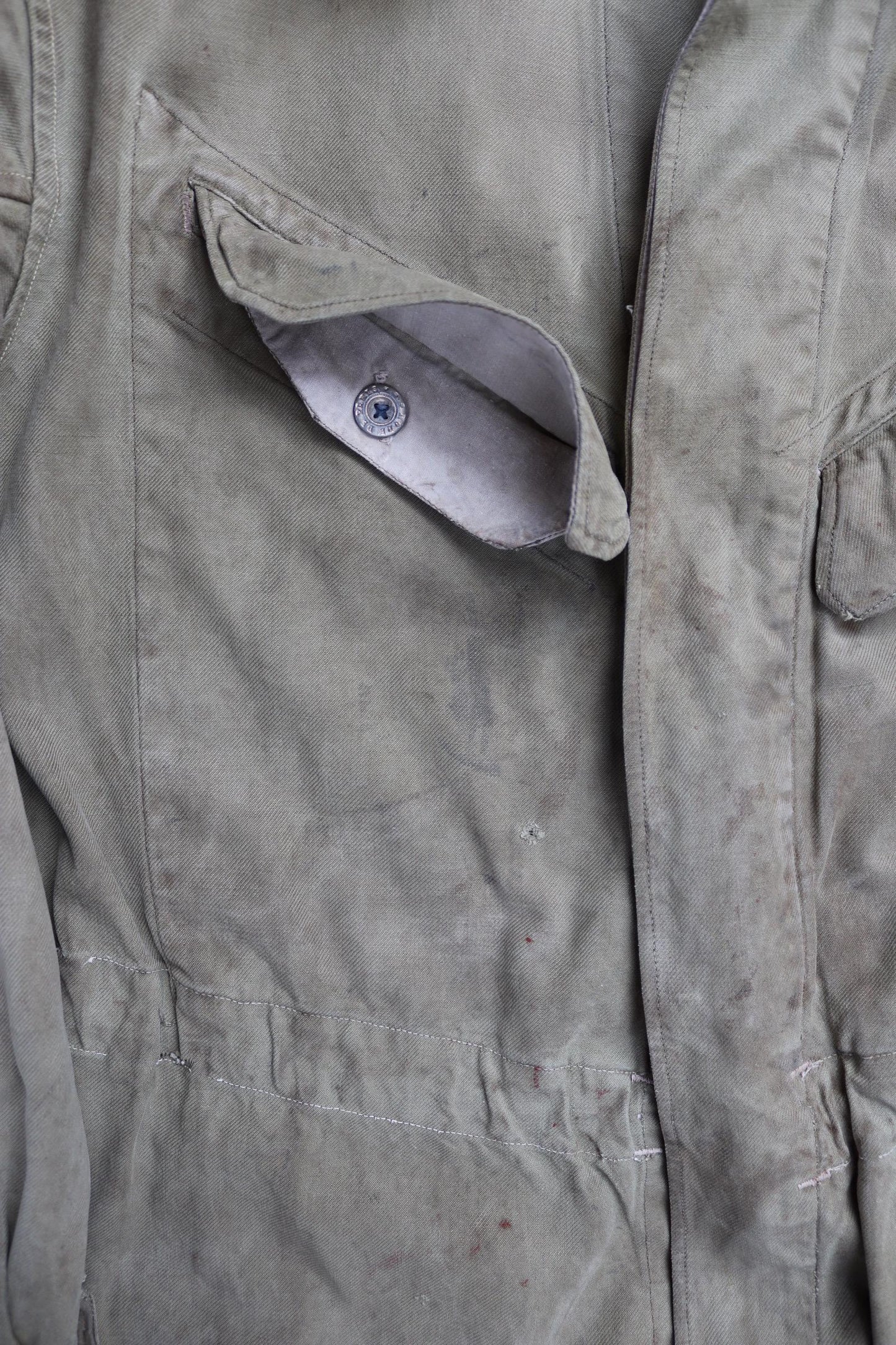 Vintage 1950s French M50 military coveralls - workwear overalls - army mechanic - 47” x 42” x 28”