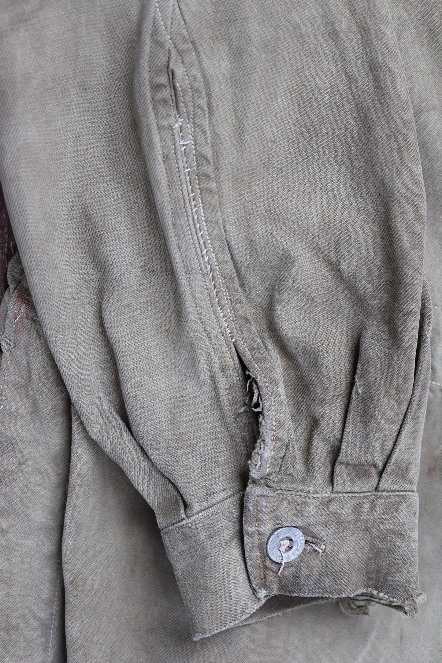 Vintage 1950s French M50 military coveralls - workwear overalls - army mechanic - 47” x 42” x 28”