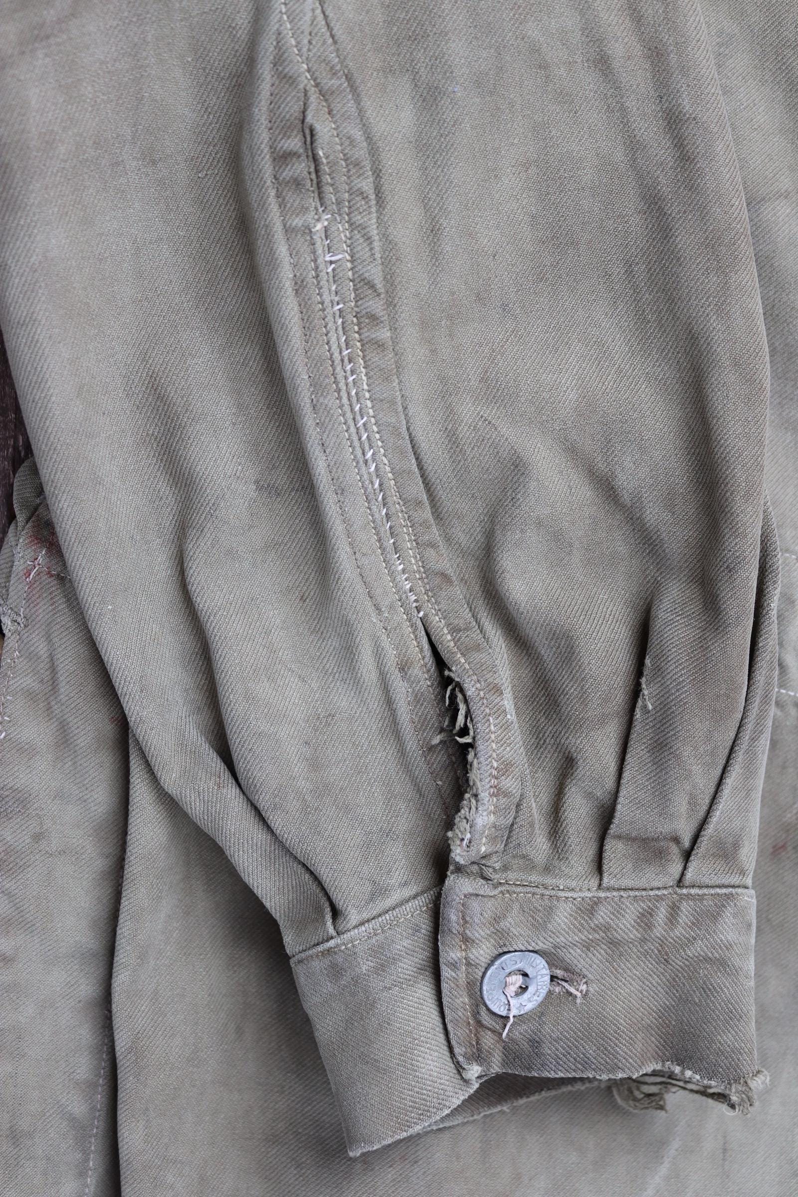 Vintage 1950s French M50 military coveralls - workwear overalls - army mechanic - 47” x 42” x 28”