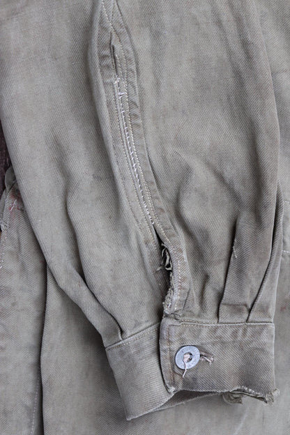 Vintage 1950s French M50 military coveralls - workwear overalls - army mechanic - 47” x 42” x 28”