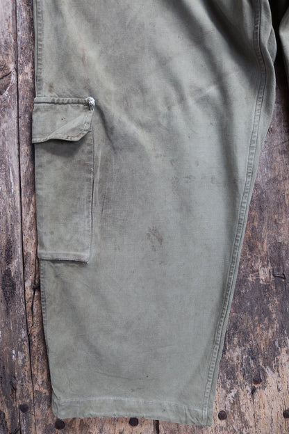 Vintage 1950s French M50 military coveralls - workwear overalls - army mechanic - 47” x 42” x 28”