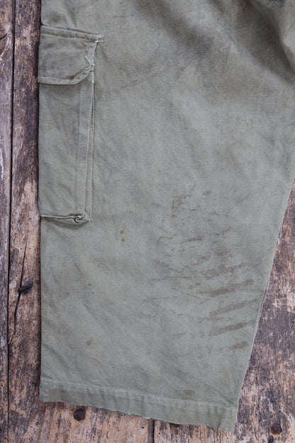 Vintage 1950s French M50 military coveralls - workwear overalls - army mechanic - 47” x 42” x 28”