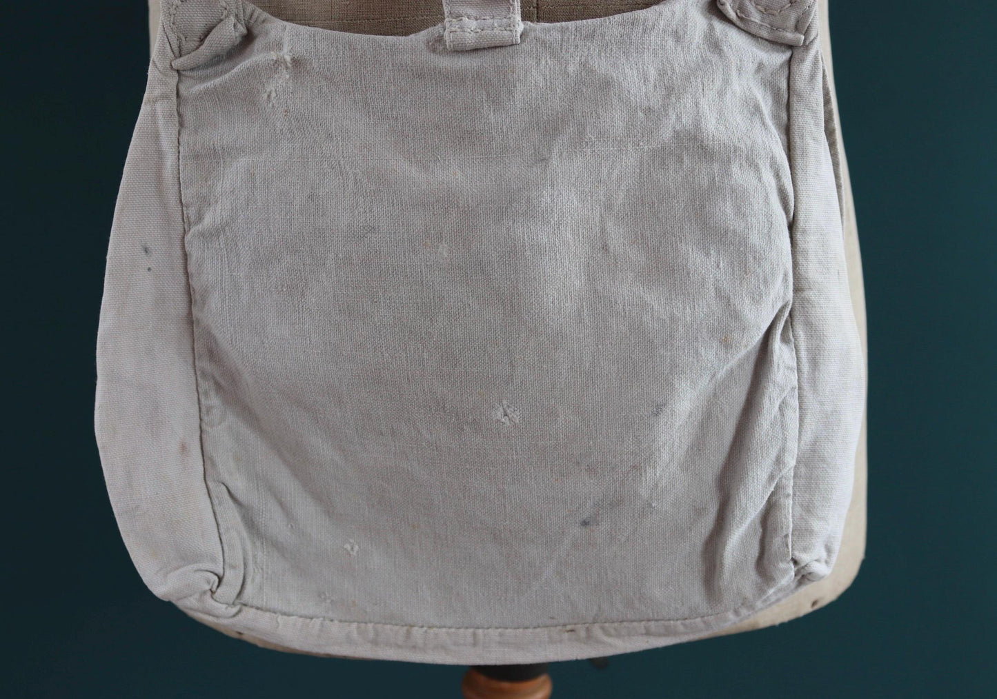 Antique WW1 military bag - Swedish army musette - cotton cross body bread bag - mattornist