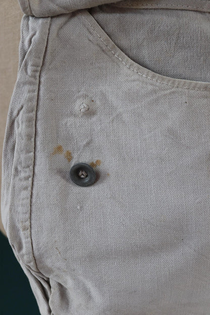 Antique WW1 military bag - Swedish army musette - cotton cross body bread bag - mattornist