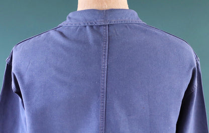 Vintage French workwear jacket - cotton twill chore coat - 50” chest