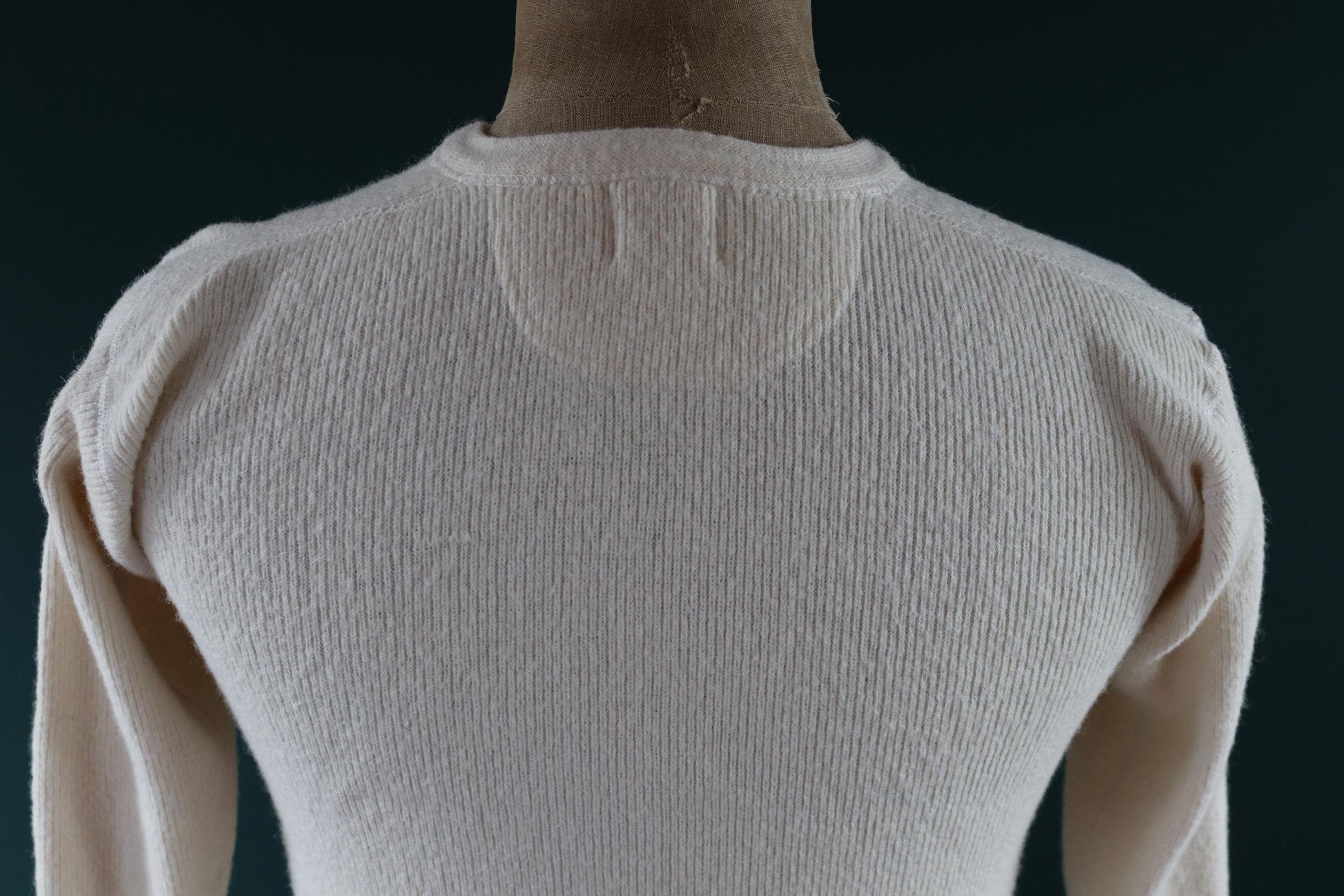 Vintage 1940s Penmans wool undershirt - Henley shirt - thermal base layer - made in Canada - 36" chest