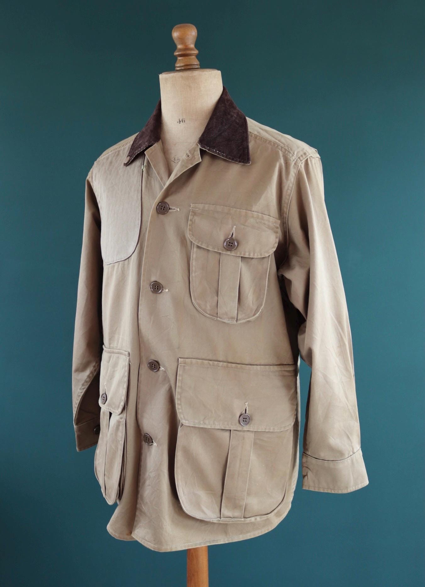 Vintage 1960s canvas hunting jacket - American workwear - 48" chest