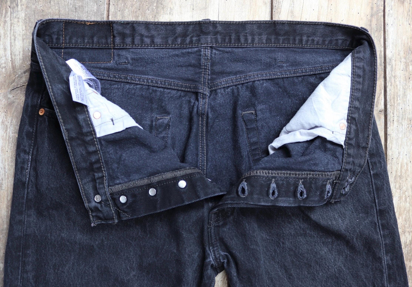 Vintage Levis 501 jeans - black denim - 37" x 32"