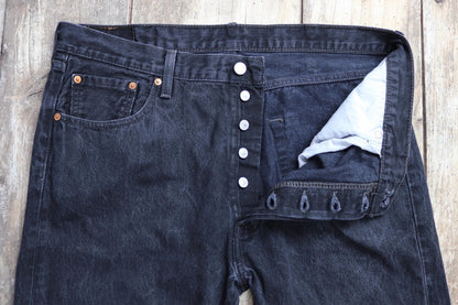 Vintage Levis 501 jeans - black denim - 37" x 32"