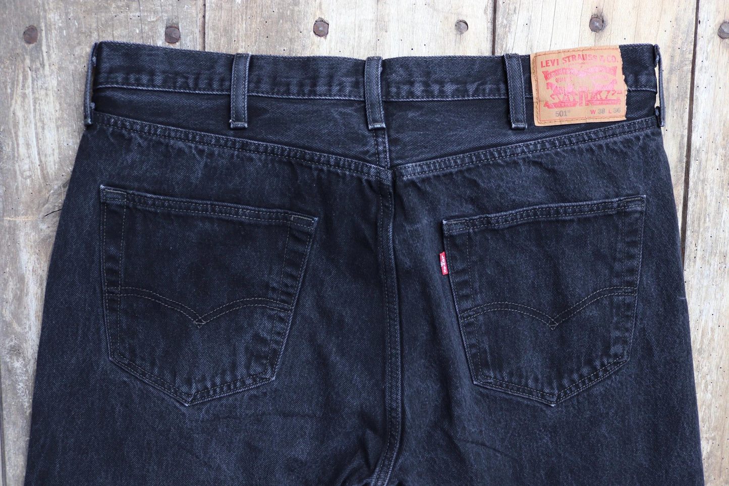 Vintage Levis 501 jeans - black denim - 37" x 32"