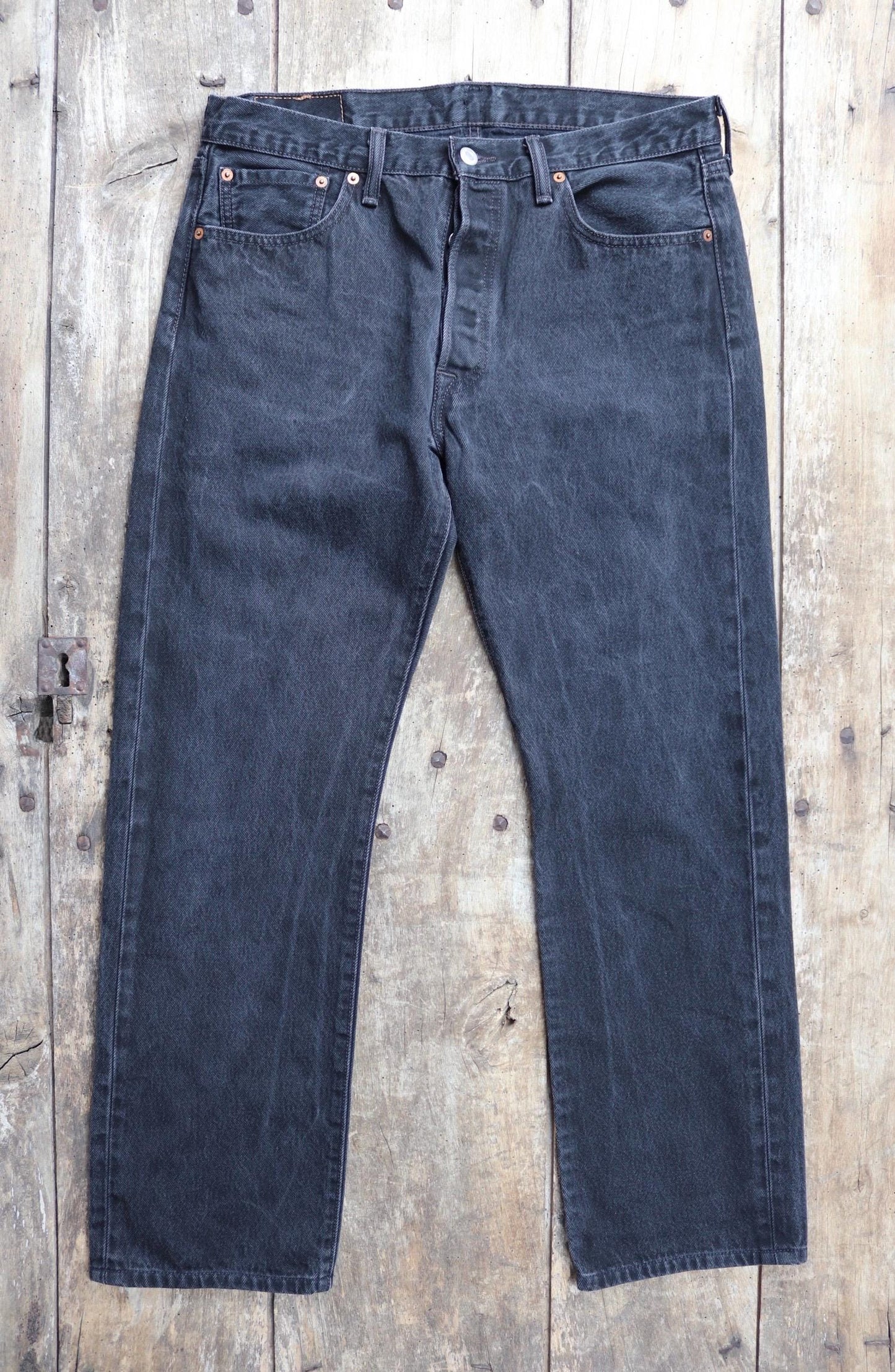Vintage Levis 501 jeans - black denim - 34" x 29"