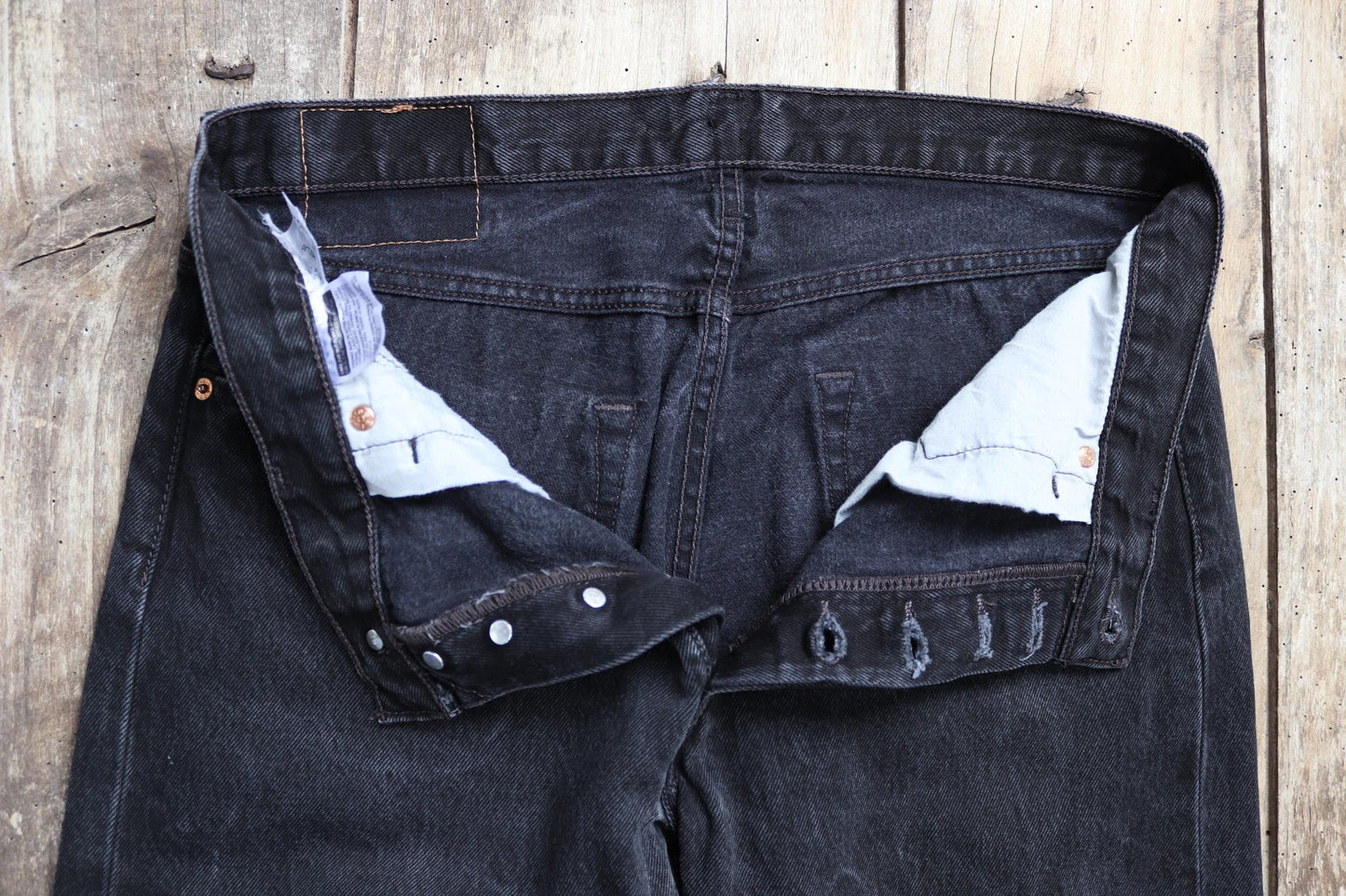 Vintage Levis 501 jeans - black denim - 34" x 29"