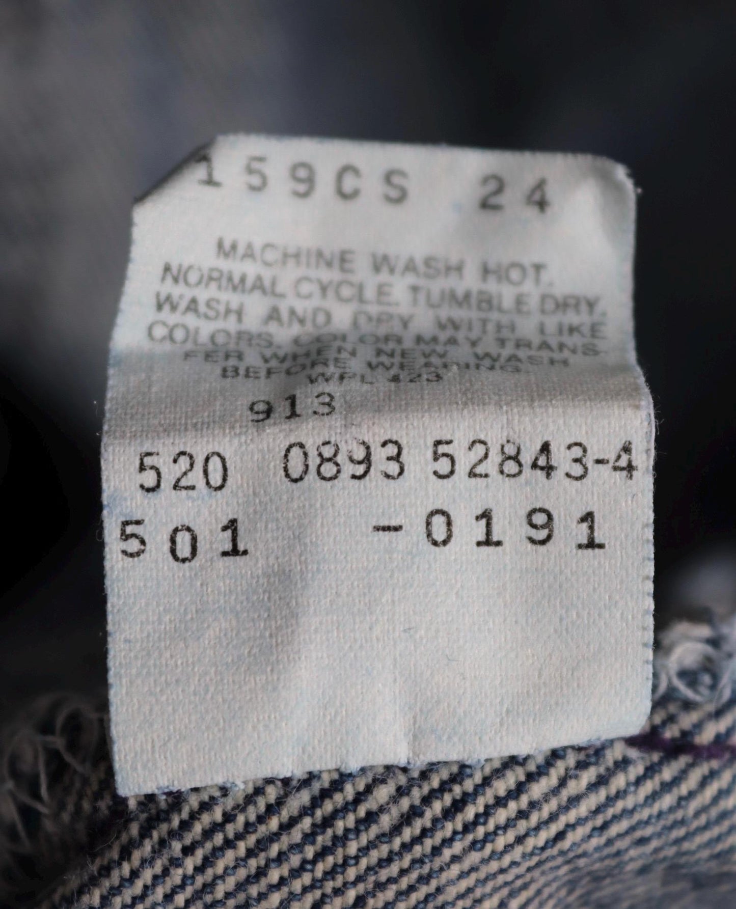 Vintage 1990s Levis 501 jeans - made in USA - blue denim workwear - 35" x 31"