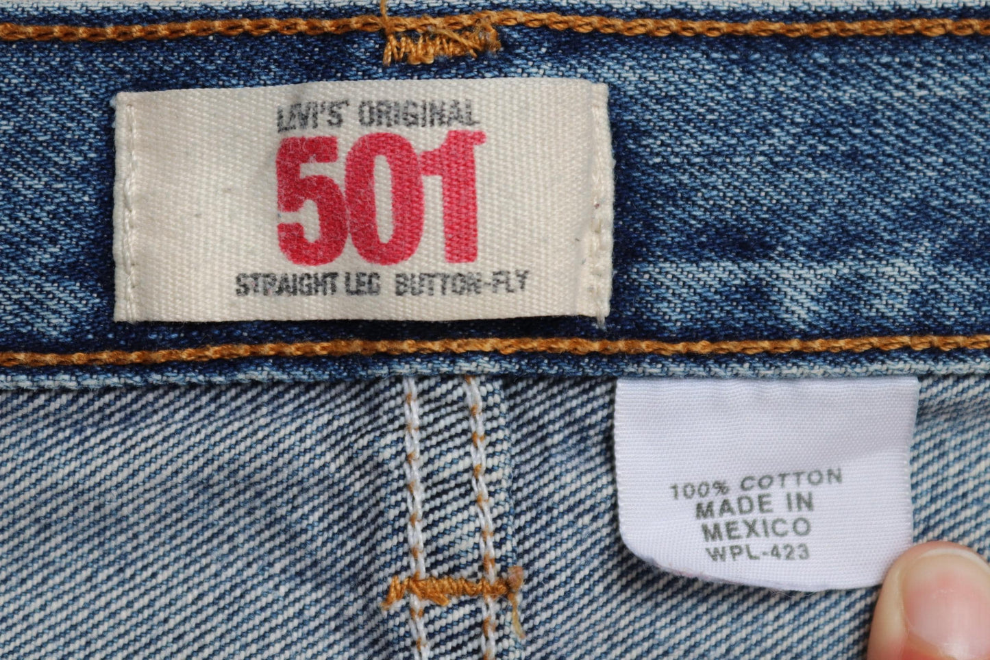 Vintage Levis 501 jeans - blue denim workwear - 36" x 32"