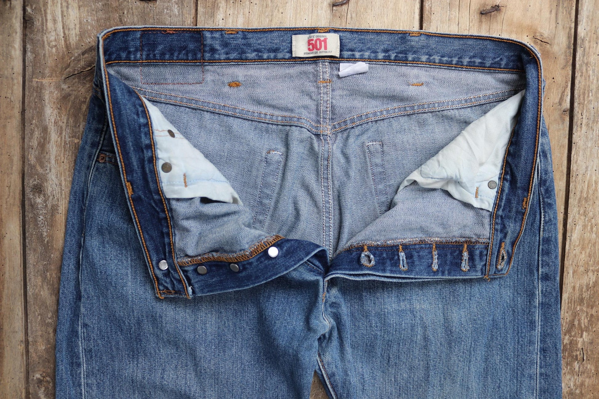 Vintage Levis 501 jeans - blue denim workwear - 36" x 32"