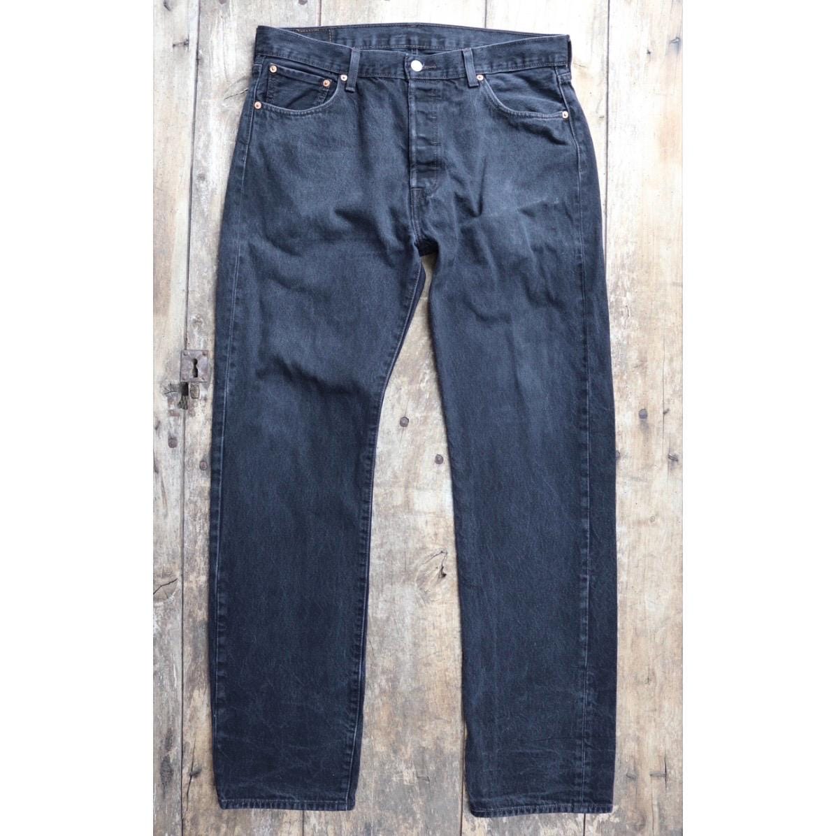 Vintage Levis 501 jeans - black denim - 36" x 34"