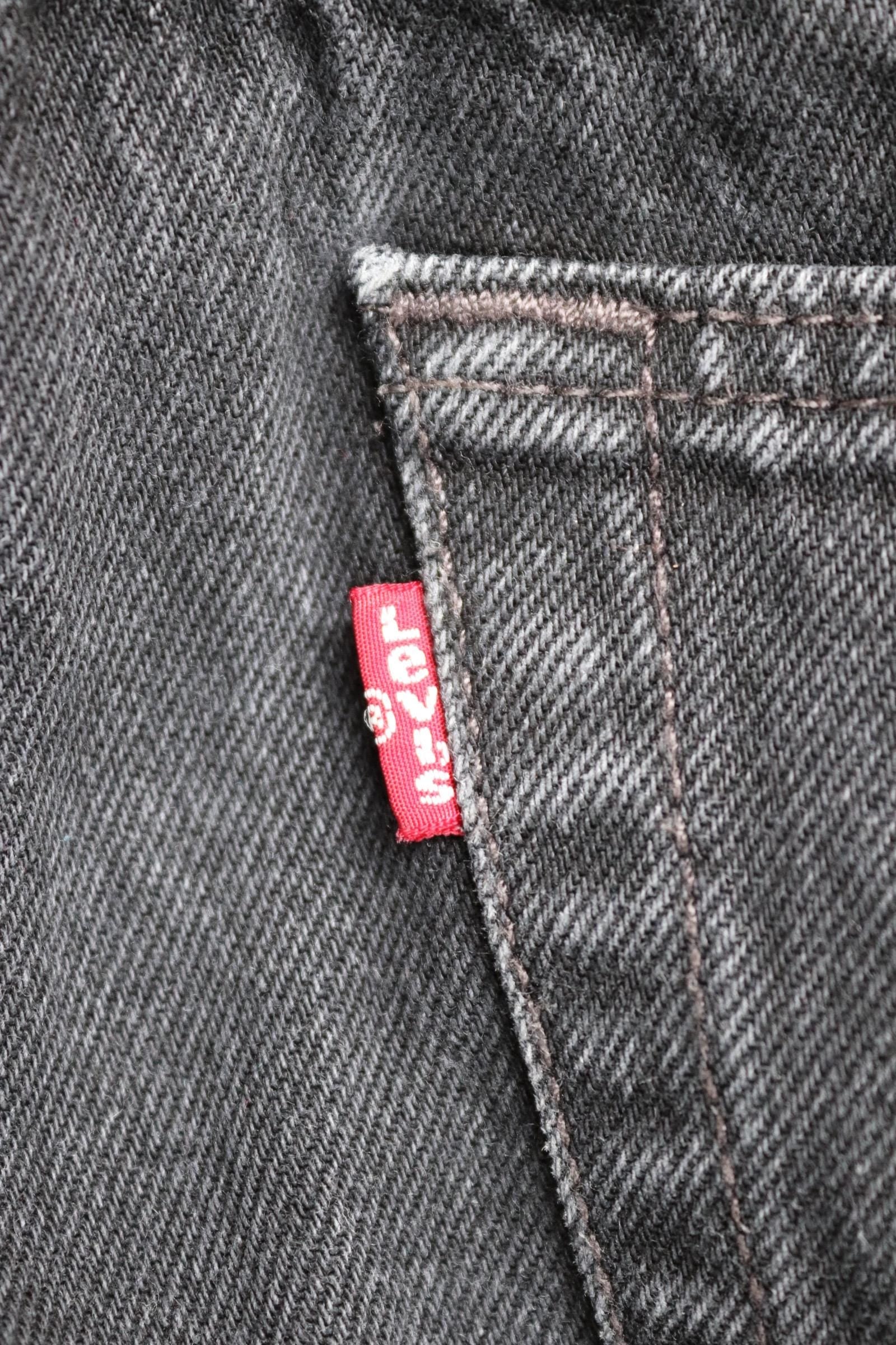 Vintage Levis 501 jeans - black denim - 36" x 34"
