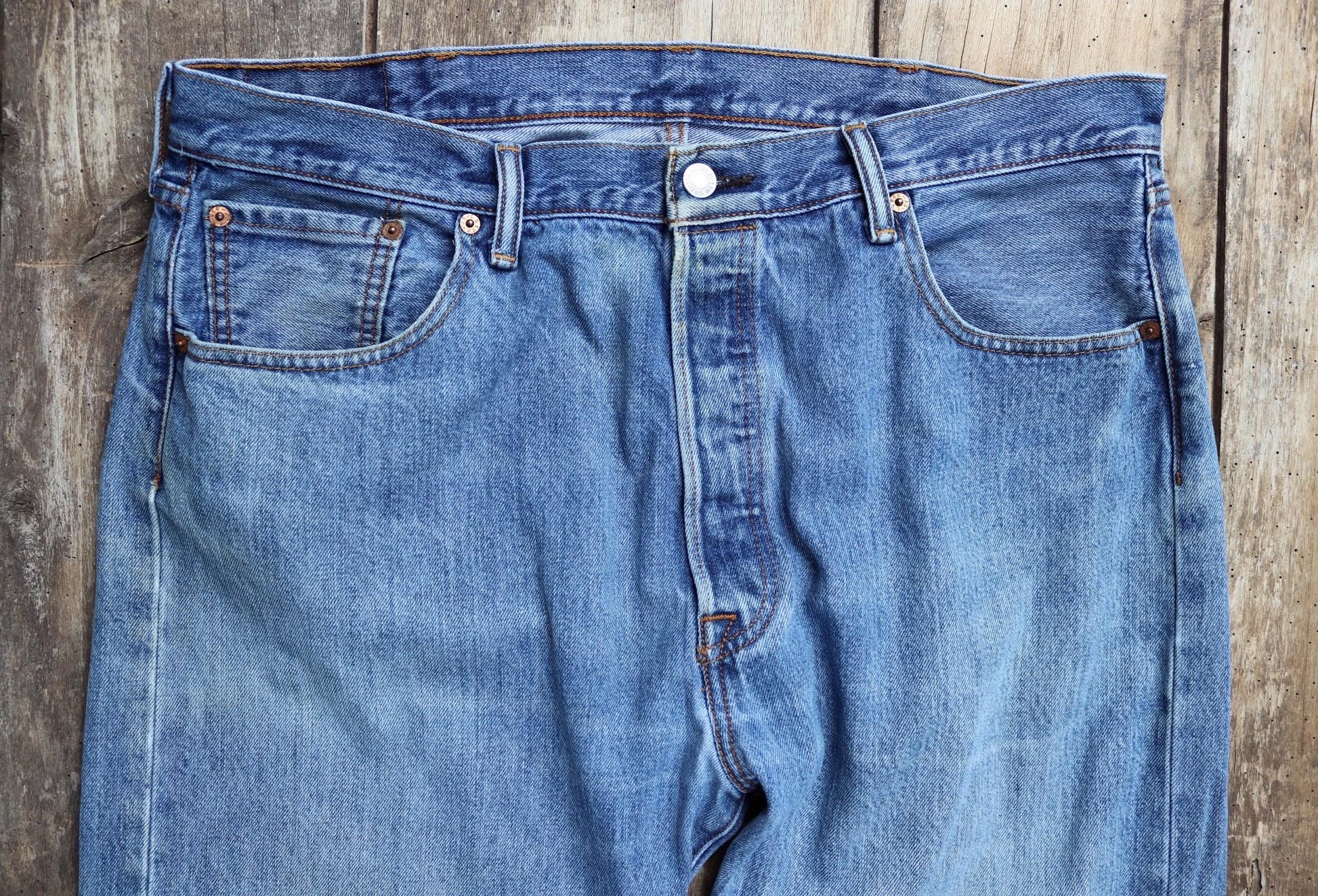 Vintage Levis 501 jeans - blue denim workwear - 38" x 32"